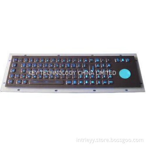 waterproof metal backlit PC keyboard with mechanical trackb